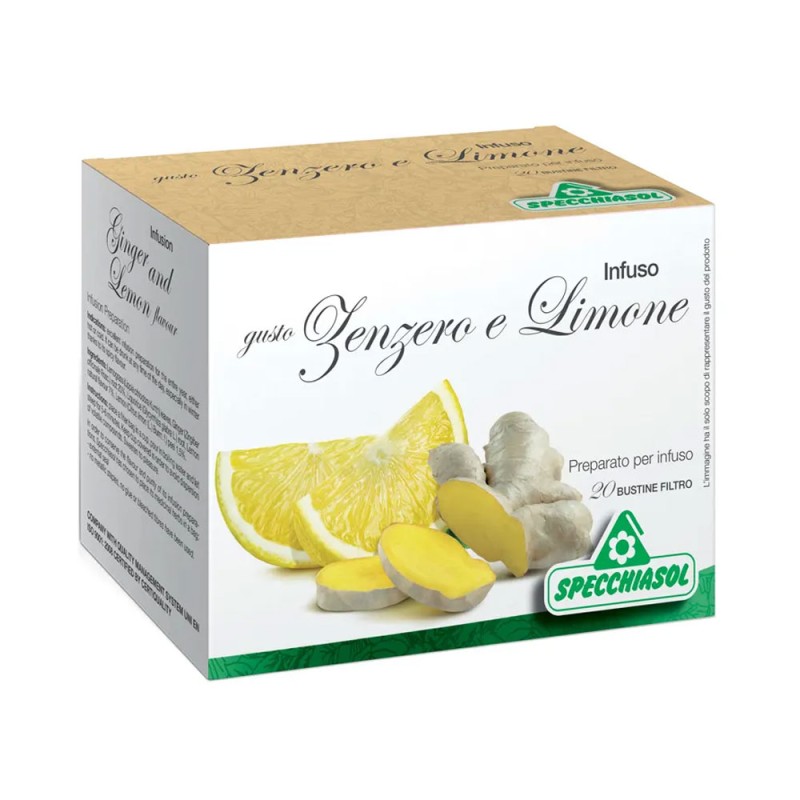 Zenzero e Limone
Infuso
preparato per infuso
confezione da 20 bustine filtro