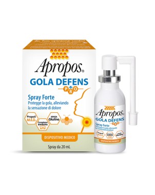 Apropos
Gola Defens Pro
spray forte
Protegge la gola alleviando la sensazione di dolore