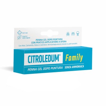 Citroledum
Family
penna gel dopo puntura
con aloe, camomilla, malva e calendula