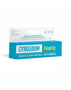 Citroledum
Family
penna gel dopo puntura
con aloe, camomilla, malva e calendula