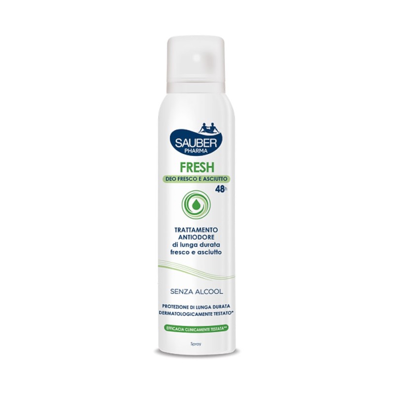 Sauber Pharma
FRESH Deo fresco asciutto
deodorante 48h
Trattamento antiodore di lunga durata fresco e asciutto