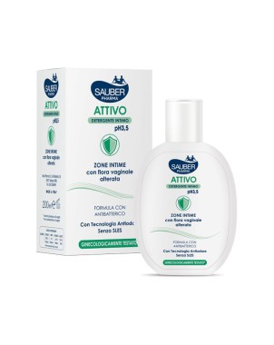 Sauber Pharma
Attivo
Detergente Intimo pH 3,5
zone intime con flora vaginale alterata