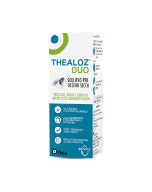 Thealoz Duo Augenlösung 10 ml schützt, hydratisiert und befeuchtet mäßig bis stark trockene Augen