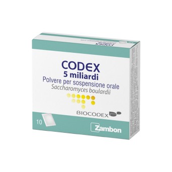 Codex 5 milliards 10 sachets indiqués pour améliorer l'équilibre de la flore bactérienne intestinale