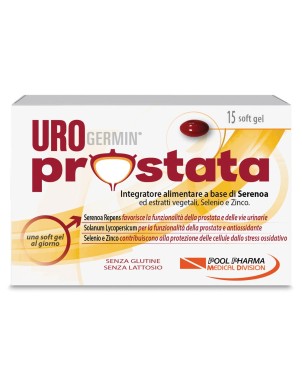 Urogermin
prostata
Integratore alimentare a base di serenoa ed estratti vegetal, selenio, e zinco
