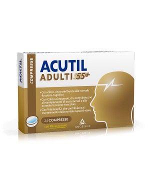 Acutil Adultos 55+ 24 comprimidos indicado para tener la mente despejada y un cuerpo sano durante el envejecimiento