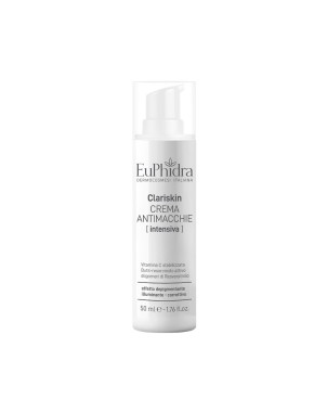 EuPhidra
Clariskin
Crema Antimacchie Intensiva
vitamina C stabilizzata Butil-resorcinolo attivo oligomeri di resveratrolo