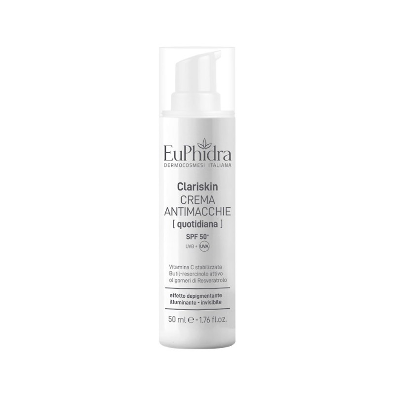EuPhidra
Clariskin
Crema Antimacchie Quotidiana
SPF 50+ UVB + UVA