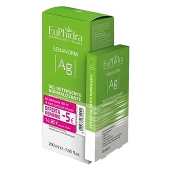 EuPhidra
Sebanorm Ag
Gel Detergente normalizzante + Patch purificante
flacone da 200 ml + 40 patch