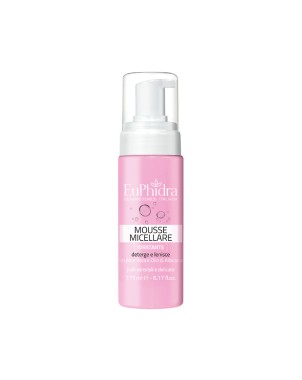EuPhidra
Mousse Micellare idratante
Deterge e lenisce
per pelli sensibili e delicate
con aloe vera e olio di albicocca