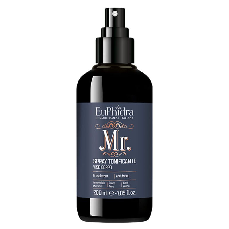 EuPhidra
Uomo
Spray Tonificante Viso Corpo
freschezza
anti-fatica
Flacone spray da 200 ml