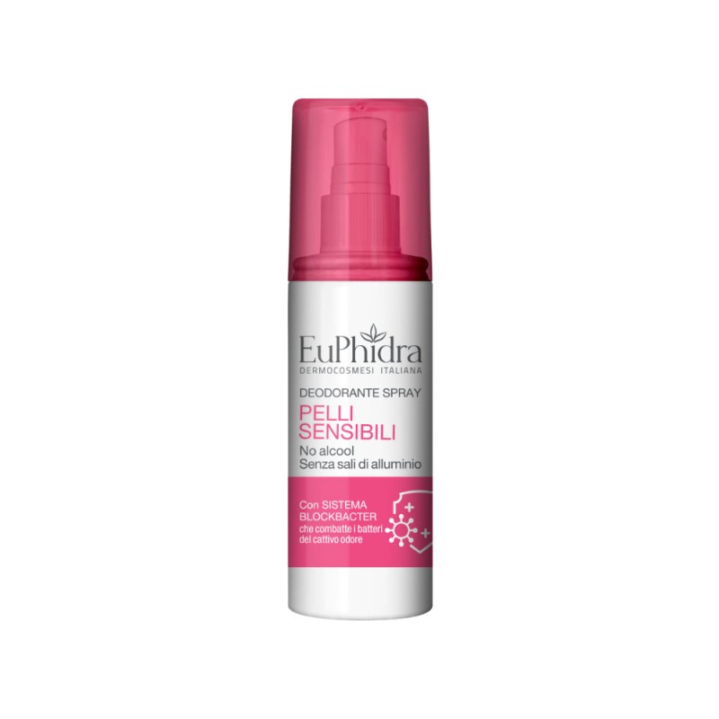 EuPhidra
Deodorante Spray
Pelli Sensibili
no alcool, senza sali di alluminio