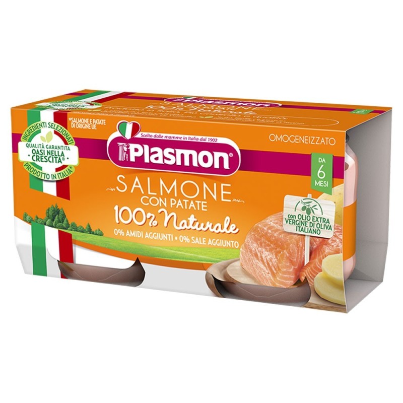 Plasmon
omogeneizzato
salmone con patate
100% naturale
6 mesi+