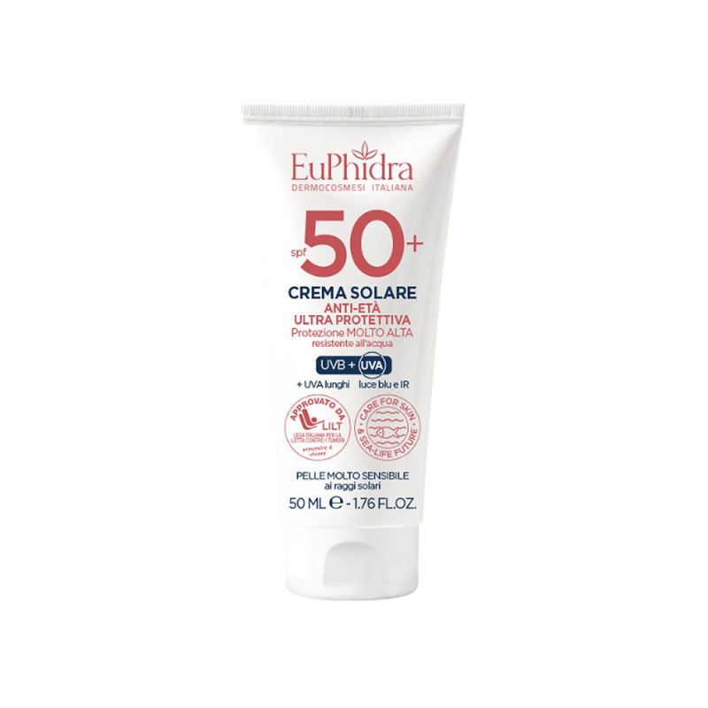 EuPhidra
Crema Solare
Anti-età invisibile ultra protettiva
SPF 50+ protezione molto alta
elevata resistenza all'acqua