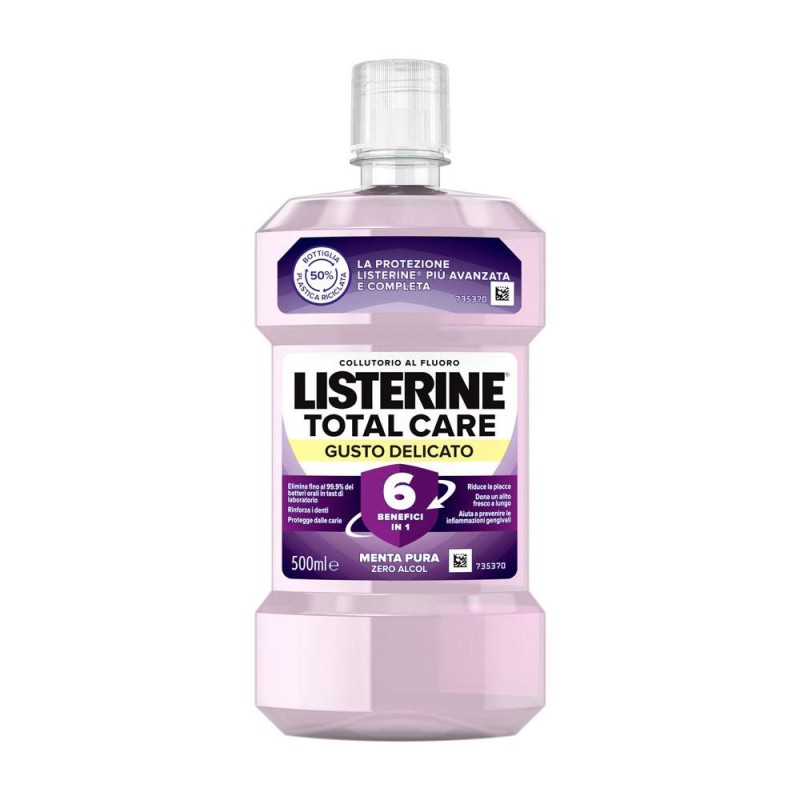 Listerine
Total Care
Collutorio al fluoro
6 benefici in 1