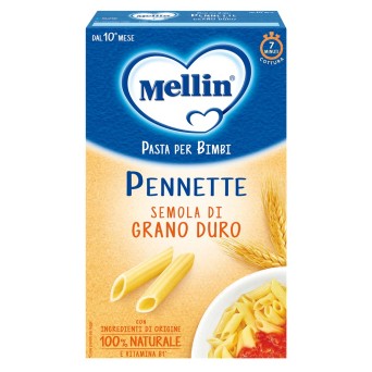 Mellin
pasta per bimbi
Pennette
semola di grano duro
Ingredienti di origine 100% naturale, Vitamina B