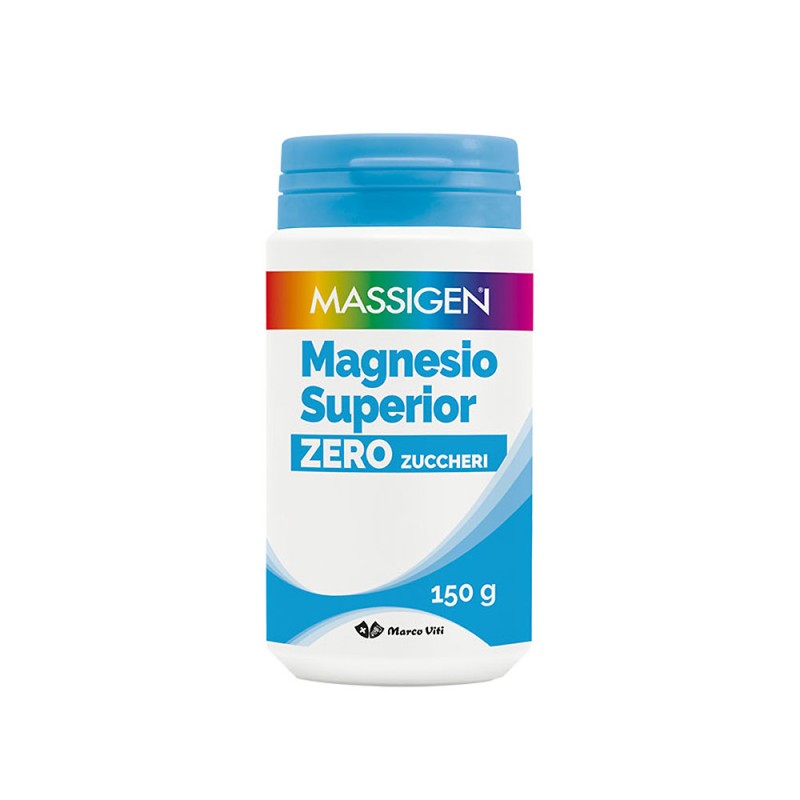 Massigen
Magnesio superior
zero zuccheri
dolcificato con stevia | senza glutine | senza lattosio | senza coloranti 150g