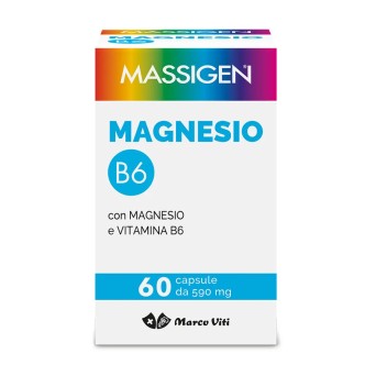 Massigen
Magnesio B6
con magnesio e vitamina B6
pilloliera da 60 capsule