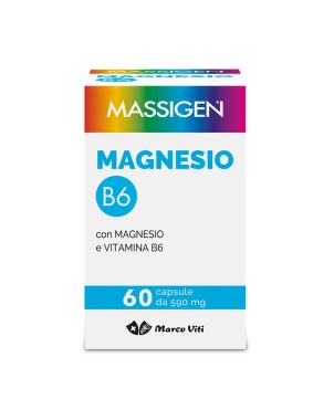 Massigen
Magnesio B6
con magnesio e vitamina B6
pilloliera da 60 capsule