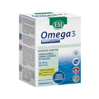 Omega 3
Extra Pure
Funzione cardiaca, cerebrale e controllo dei trigliceridi
EPA 430mg | DHA 215mg