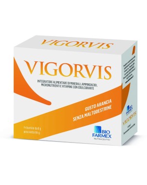 Vigorvis
Integratore alimentare di magnesio, calcio, potassio, aminoacidi, micronutrienti e vitamine.