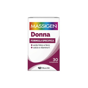 Massigen
Donna
formula specifica
+ acido folico e ferro
+calcio e vitmina K
pilloliera da 30 compresse