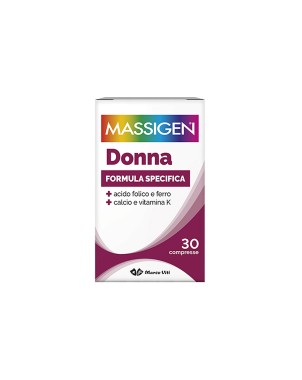 Massigen
Donna
formula specifica
+ acido folico e ferro
+calcio e vitmina K
pilloliera da 30 compresse
