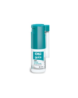 Oki
gola
0,16 spray per mucosa orale
ketoprofene sale di lisina
flaconcino spray da 15 ml