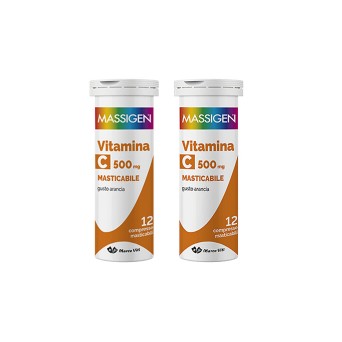 Massigen
Vitamina C 500 mg
senza glutine | senza lattosio
confezione da 24 compresse masticabili