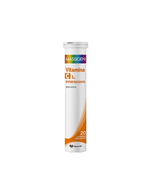 Massigen
Vitamina C 1g effervescente
gusto arancia
senza glutine | senza lattosio
confezione da 20 compresse effervescenti