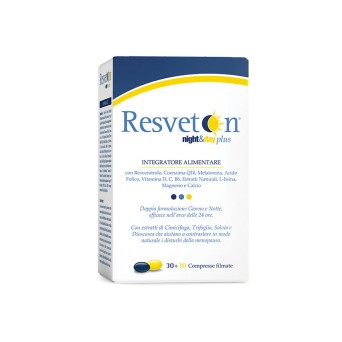 Resveton Nuit & Jour 60 comprimés aide à lutter naturellement contre les troubles de la ménopause