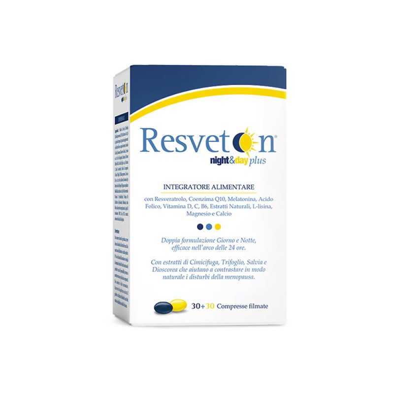 Resveton Night & Day 60 comprimidos ayuda a combatir de forma natural los trastornos de la menopausia