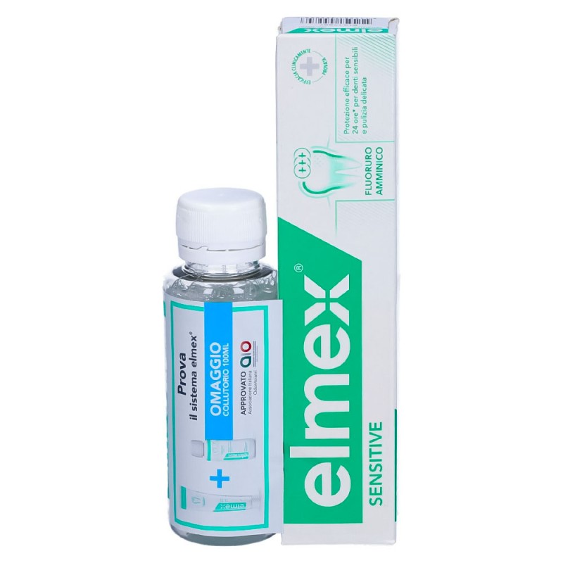 elmex Sensitive dentifricio + collutorio
Protezione efficace per 24 ore* per denti sensibili e pulizia delicata