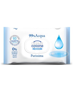 DERMA cotone Water
salviette
99% acqua purissima
0% parabeni, profumi, alcool, saponi