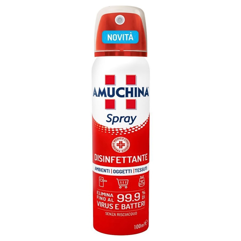 Amuchina
Spray disinfettante
ambienti | oggetti | tessuti
elimina fino al 99.9% di virus e batteri