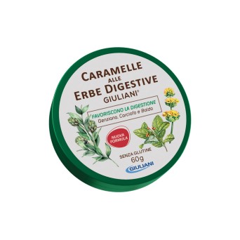 Caramelle alle erbe digestive
Giuliani
favoriscono la digestione
genziana, carciofo e boldo