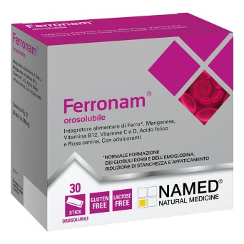 Ferronam Orosolubile normale formazione dei globuli rossi e dell'emoglobina, riduzione di stanchezza e affaticamento