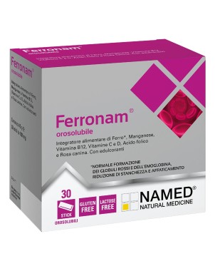 Ferronam Orosolubile normale formazione dei globuli rossi e dell'emoglobina, riduzione di stanchezza e affaticamento