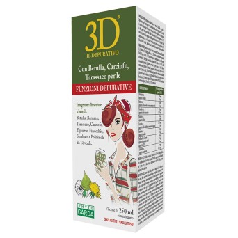 3D
il depurativo
Per le funzioni depurative
con BETULLA, CARCIOFO e TARASSACO
flacone da 250 ml