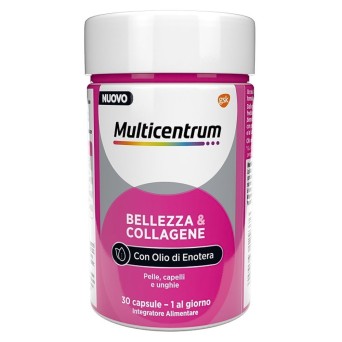 Multicentrum Bellezza & Collagene 30 capsule contribuisce alla salute delle unghie e capelli, pelle.