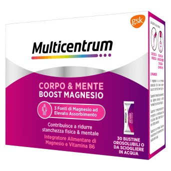 Multicentrum
Corpo & Mente
Boost magnesio
Contribuisce a ridurre stanchezza fisica & mentale