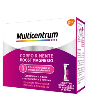 Multicentrum
Corpo & Mente
Boost magnesio
Contribuisce a ridurre stanchezza fisica & mentale