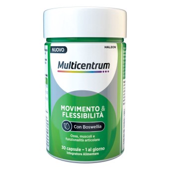 Multicentrum Movimento & Flessibilità 30 capsule specificatamente formulato per ossa, muscoli e funzionalità articolare.