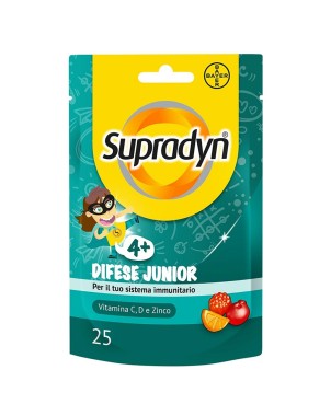 Supradyn
Difese Junior
Per il tuo sistema immunitario
Integratore alimentare di Vitamina C, Vitamina D e Zinco