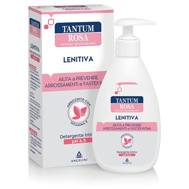 Tantum Rosa
Lenitiva
Aiuta a prevenire arrossamenti e fastidi intimi
detergente intimo pH 4.5
