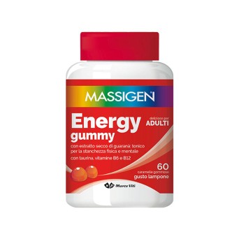 Massigen
Energy Gummy
con estratto secco di guaranà: tonico per la stanchezza fisica e mentale, con taurina, vitamine B6 e B12