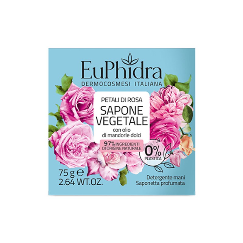 EuPhidra
Sapone vegetale
con olio di mandorle dolci
detergente mani
saponetta profumata