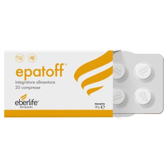 Epatoff 20 Tabletten Nahrungsergänzungsmittel, angezeigt bei Lebersteatose und Lebererkrankungen.
