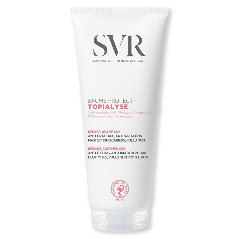 SVR
Topialyse
Baume Protect+
Viso e corpo
Pelle sensibile da secca a molto secca a tendenza atopica