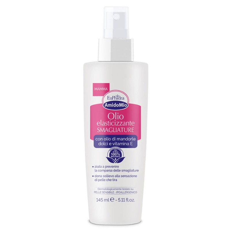 EuPhidra
AmidoMio
olio elasticizzante smagliature
Con olio di mandorle dolci e vitamina E
Pre e post gravidanza